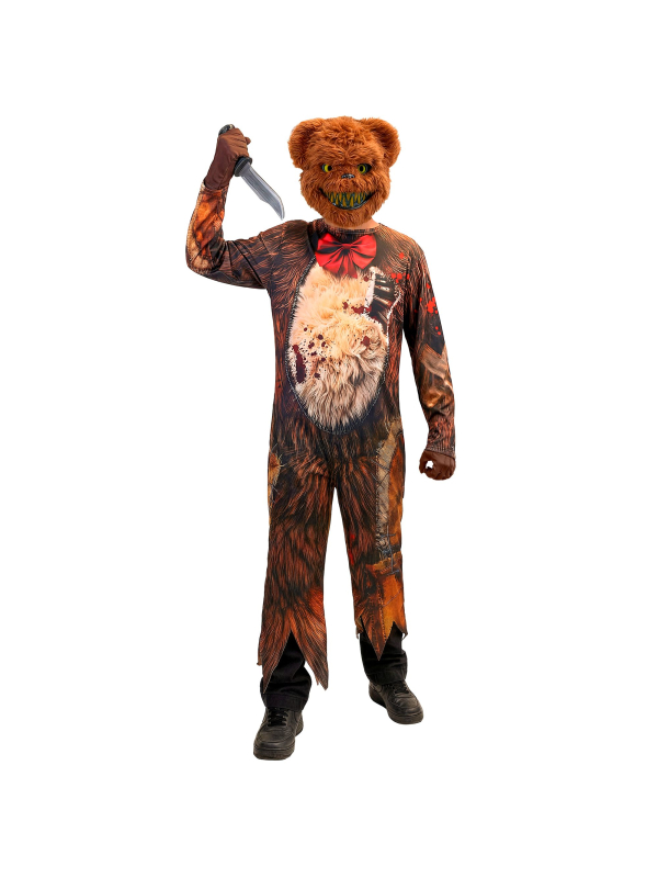Déguisement ourson zombie garçon marron avec masque d’ours