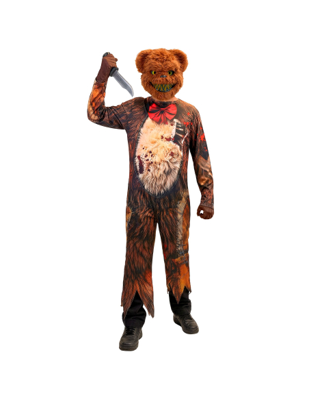Déguisement ourson zombie garçon marron avec masque d’ours