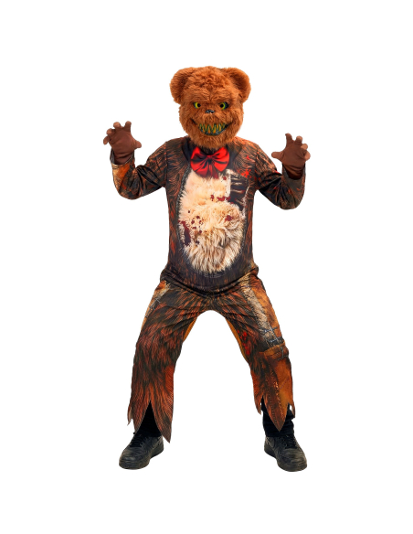Combinaison ourson zombie garçon marron pour Halloween