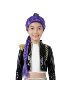 Perruque K-pop enfant violette à longue tresse 2