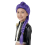 Perruque K-pop enfant violette à longue tresse