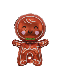 Ballon aluminium Noël bonhomme de pain d’épices 40 x 54 cm