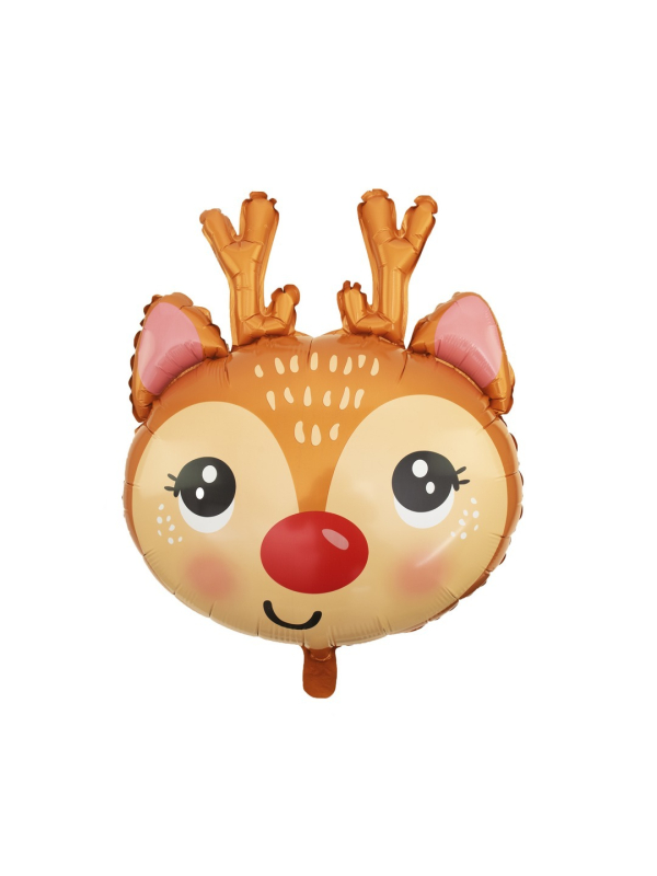 Ballon renne de Noël 42 x 55 cm – air ou hélium