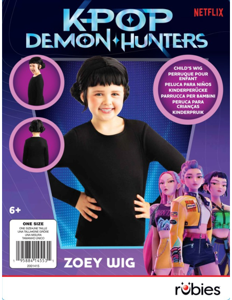 Perruque Zoey enfant – KPop Demon Hunters officielle