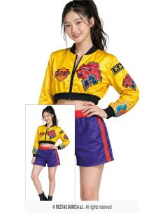 Déguisement K-pop Nova Lite femme – veste jaune et short