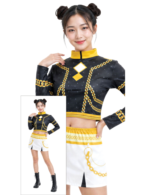 Déguisement K-pop Silver Lite adolescente 14-16 ans face