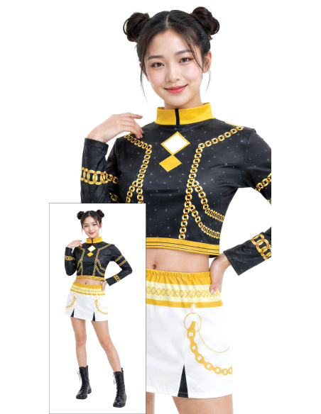 Déguisement K-pop Silver Lite adolescente 14-16 ans face