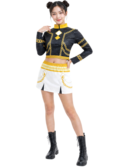 Déguisement K-pop Silver Lite femme – veste noire et jupe blanche