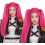 Perruque K-pop rose fuchsia à longues couettes – Pink Charm