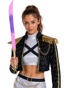 Épée K-pop Pop Star Hunter rose et violette 81,5 cm Guirca