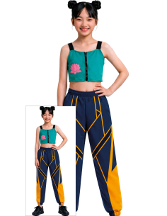 Déguisement K-pop Lotus Lite fille – haut turquoise et pantalon