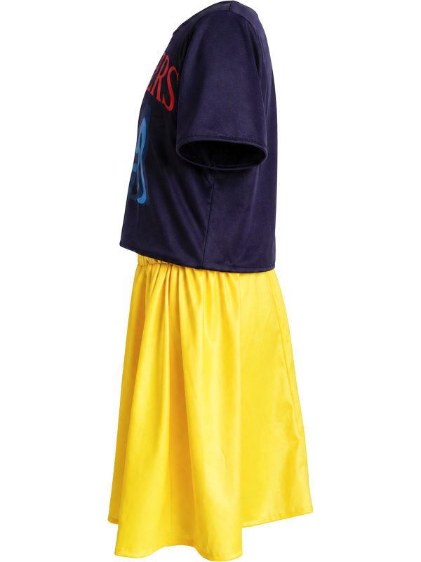 Déguisement K-pop Hunter Lite fille T-shirt bleu et jupe jaune Guirca profil