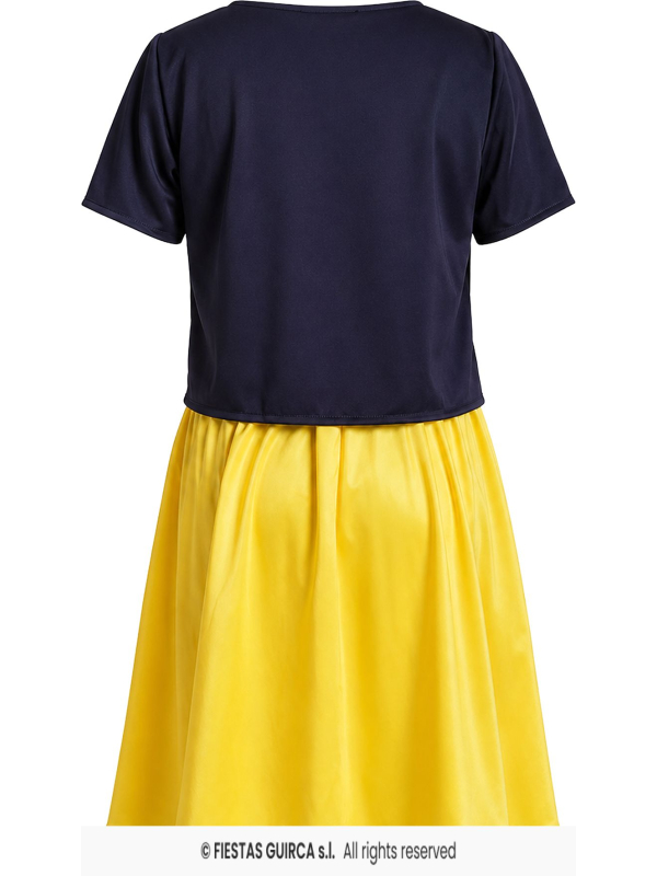 Déguisement K-pop Hunter Lite fille T-shirt bleu et jupe jaune Guirca dos