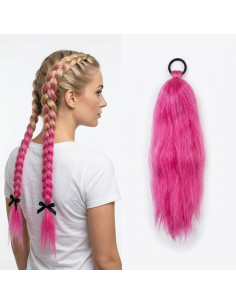 Mèche cheveux fuchsia K-pop 60 cm Guirca
