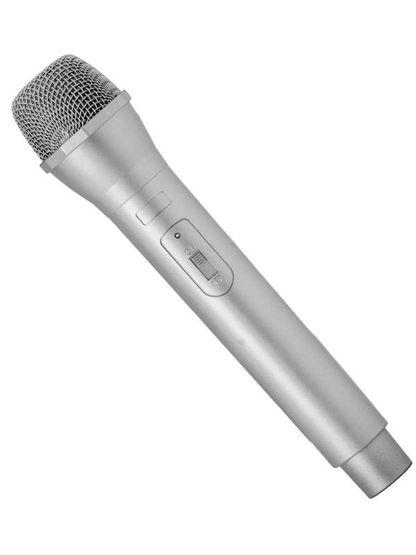 Micro factice argent 24 cm – Accessoire déguisement chanteur et K-pop