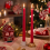 2 bougies chandelles rouges 30 cm – Noël, Halloween et Saint-Valentin