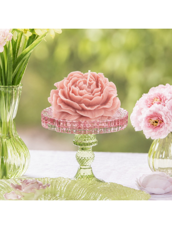 Bougie camélia rose Nymphea 10,3 cm – décoration de table romantique