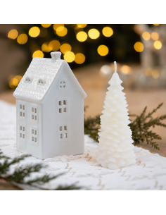 Bougie sapin blanc en paraffine – 12,8 cm 2