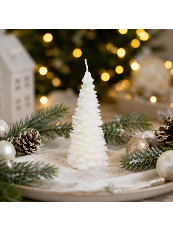 Bougie sapin blanc en paraffine – 12,8 cm
