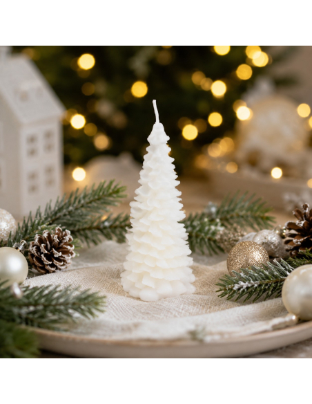 Bougie sapin blanc en paraffine – 12,8 cm