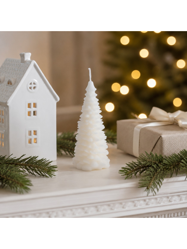 Bougie sapin blanc en paraffine – 12,8 cm