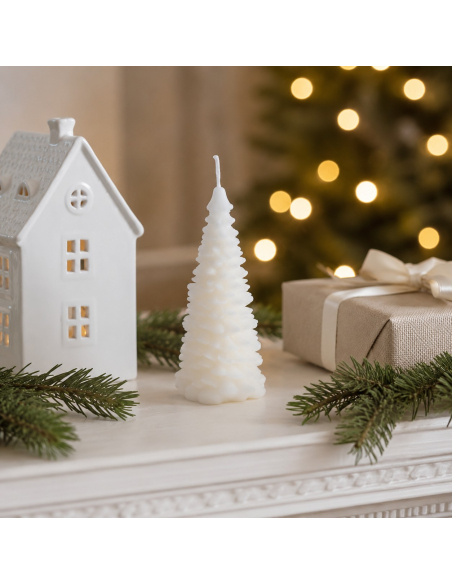 Bougie sapin blanc en paraffine – 12,8 cm
