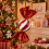 Bonbon géant de Noël rouge et blanc à suspendre – 40 cm