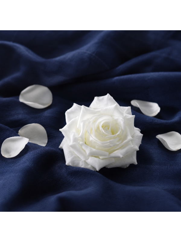 Lot de 4 roses artificielles ivoire 9,5 cm