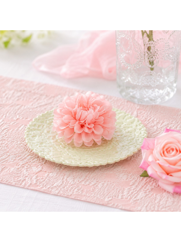 4 dahlias artificiels rose Nymphea 8,5 cm – décoration florale