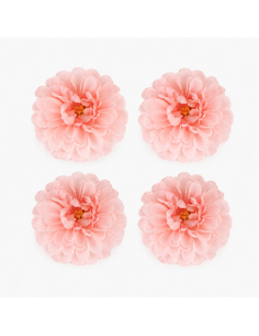 4 dahlias artificiels rose Nymphea 8,5 cm – décoration florale