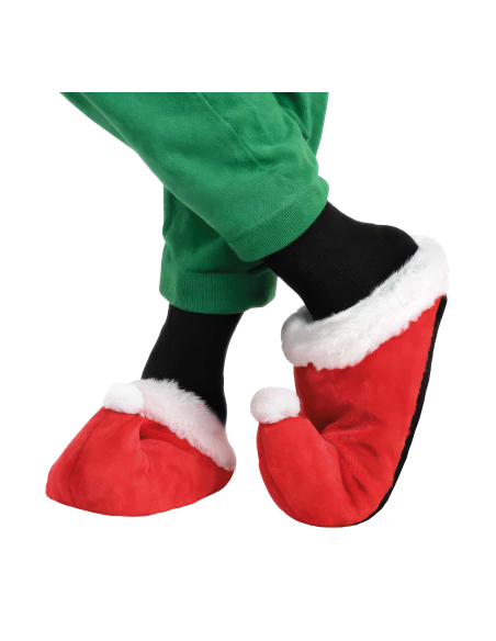 Chaussons de Père Noël rouges et blancs 30 cm – adulte