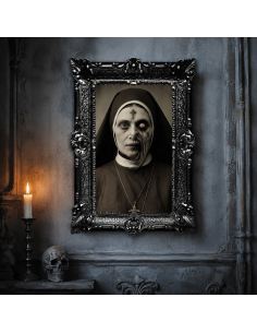 Cadre Halloween lenticulaire nonne possédée – Portrait hanté 2