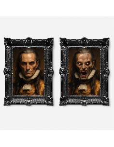 Cadre Halloween lenticulaire Dracula – Portrait de comte vampire
