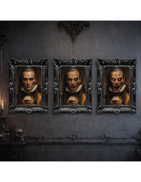 Cadre Halloween lenticulaire Dracula – Portrait de comte vampire