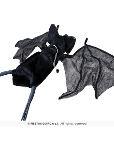 Chauve-souris Halloween animée 70 cm – ailes mobiles, son et lumière LED 2
