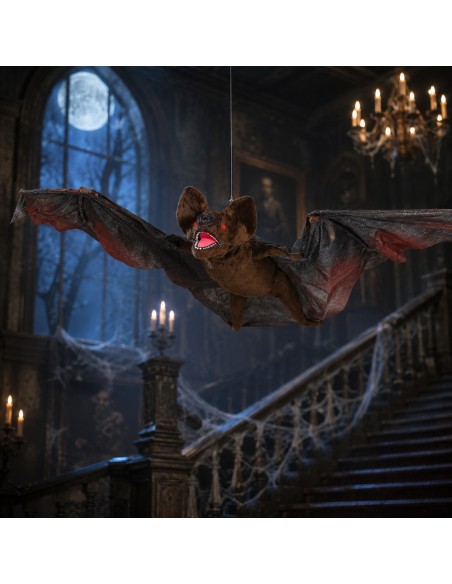 Chauve-souris Halloween animée 90 cm – mouvement et son