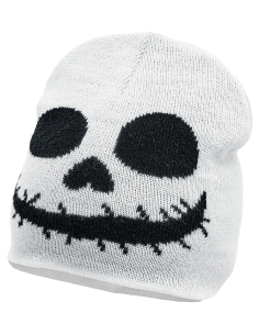 Bonnet fantôme Halloween enfant blanc – Visage noir