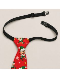 Cravate de Noël lutin 45 cm avec élastique 2
