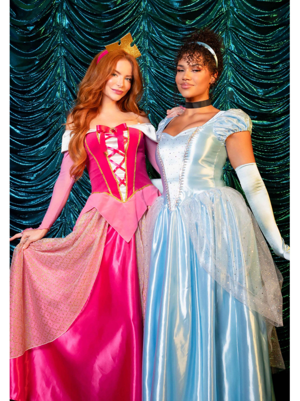 Déguisement princesse Aurore femme rose – robe et couronne
