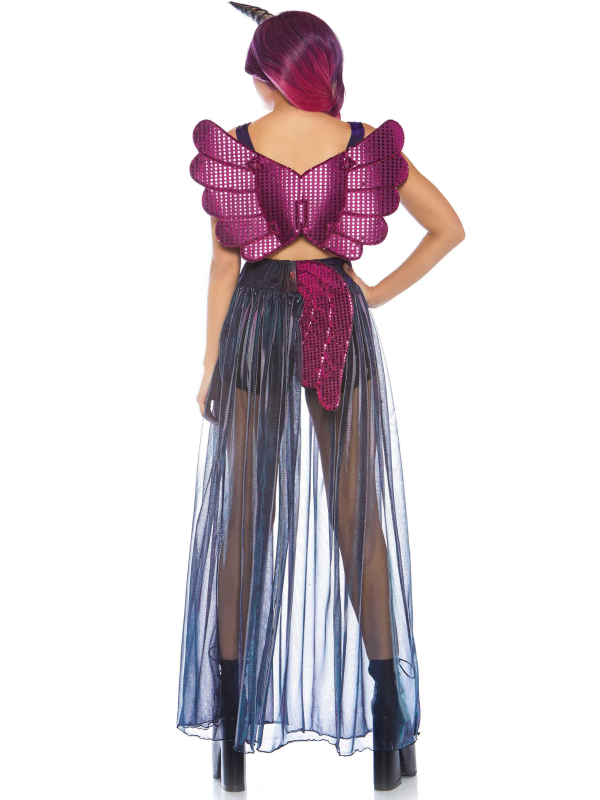 Déguisement licorne galaxie femme violet – 4 pièce