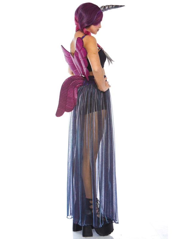 Déguisement licorne galaxie femme violet – 4 pièce