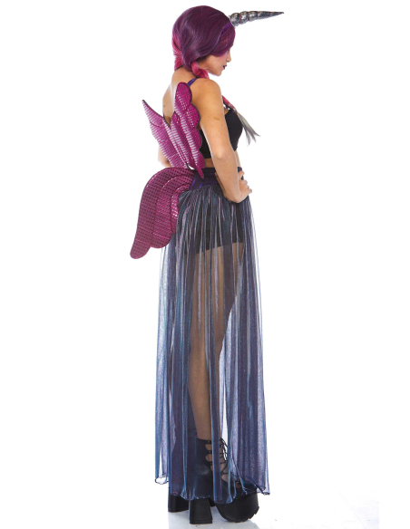 Déguisement licorne galaxie femme violet – 4 pièce