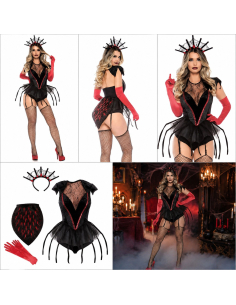 Déguisement Reine araignée sexy femme noir Halloween 2