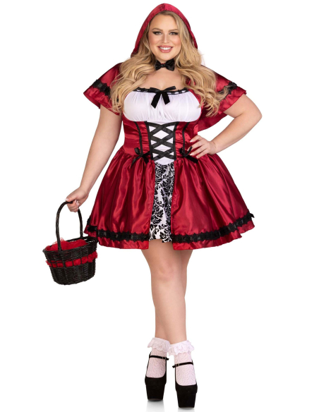 Déguisement Chaperon rouge gothique femme grande taille