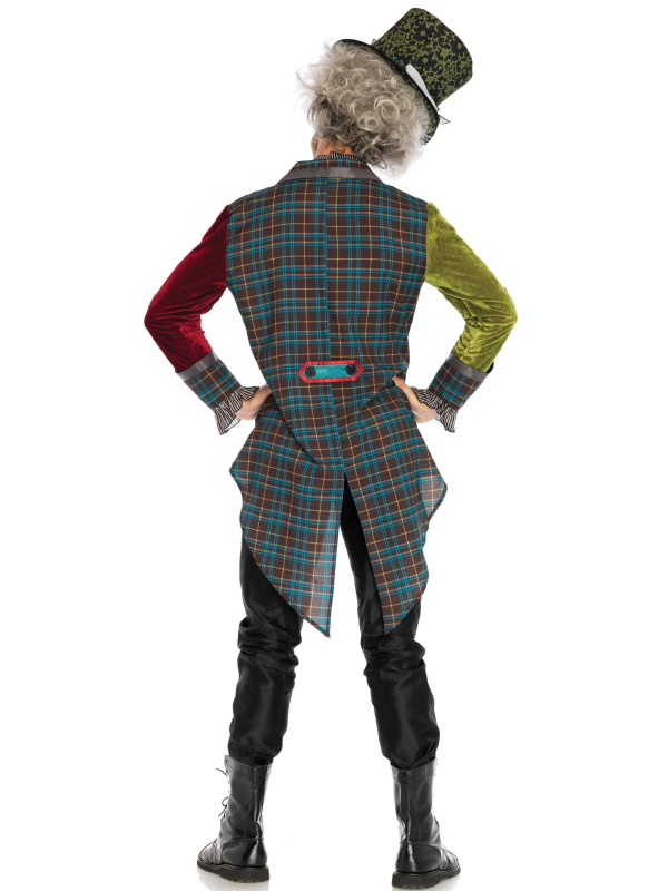 Déguisement Chapelier Fou homme multicolore avec haut-de-forme