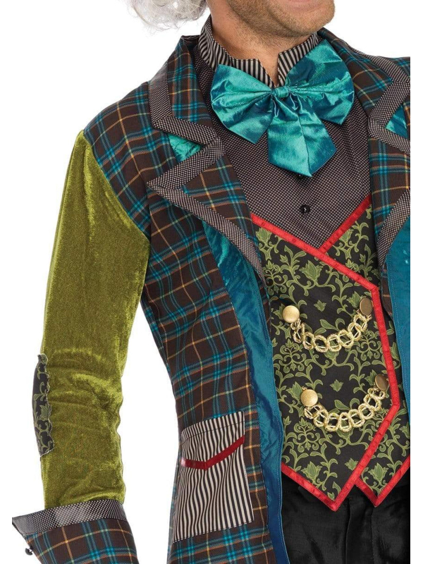 Déguisement Chapelier Fou homme multicolore avec haut-de-forme