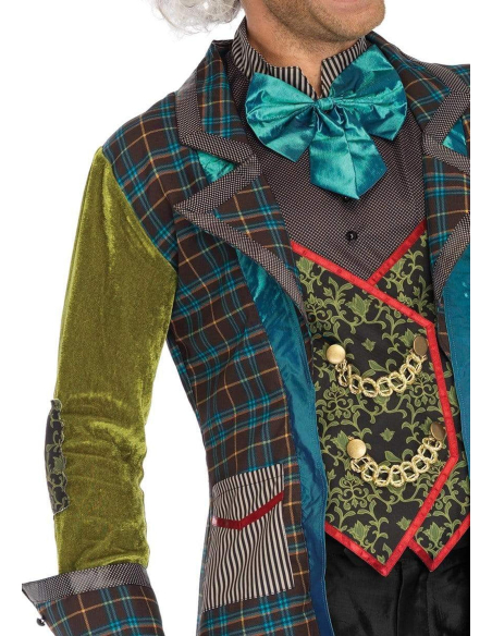 Déguisement Chapelier Fou homme multicolore avec haut-de-forme
