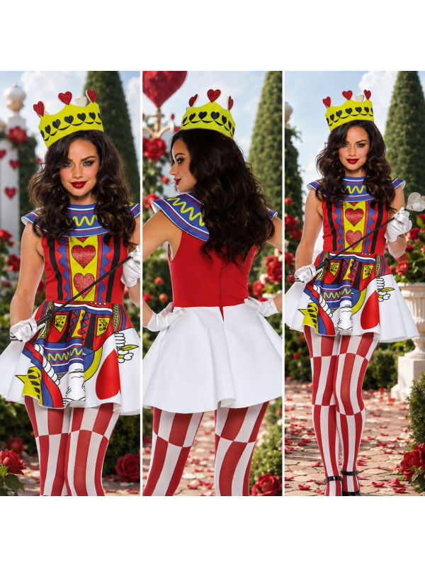 Déguisement Reine de Cœur femme original – robe de cartes
