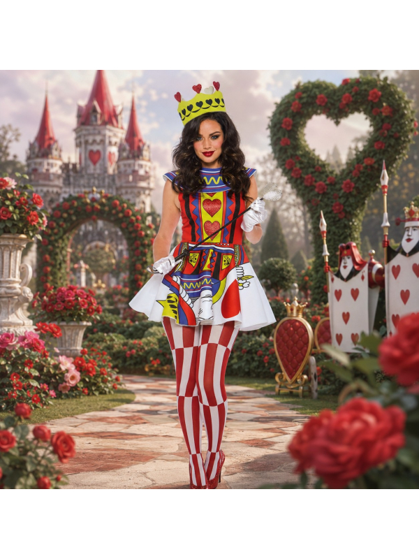 Déguisement Reine de Cœur femme original – robe de cartes