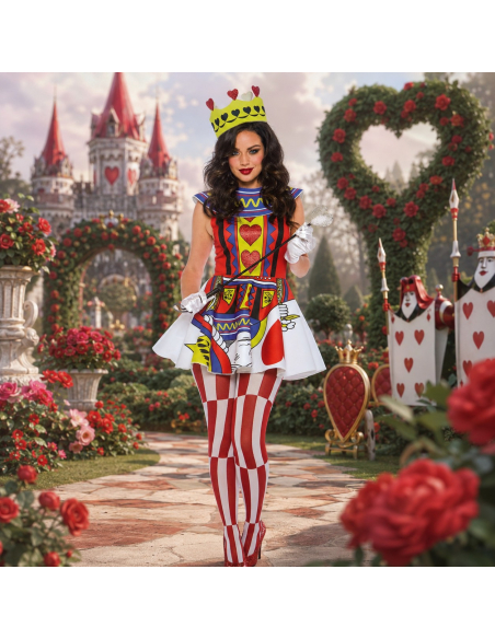 Déguisement Reine de Cœur femme original – robe de cartes